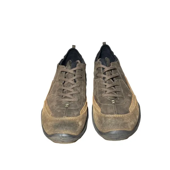 Men’s brown leather Ecco sneakers size 45 USA 11-11.5