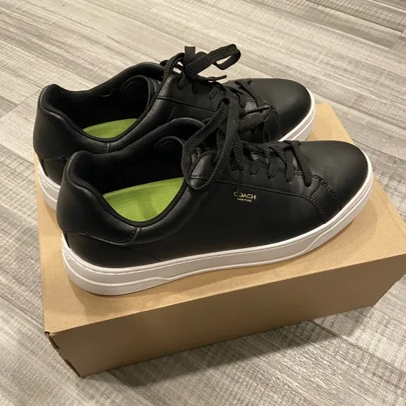 Men’s Coach Highline Black Sneakers - Size 10 - Excellent Condition