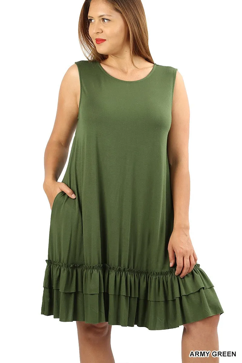 Midnight Bottom Ruffle Tank
