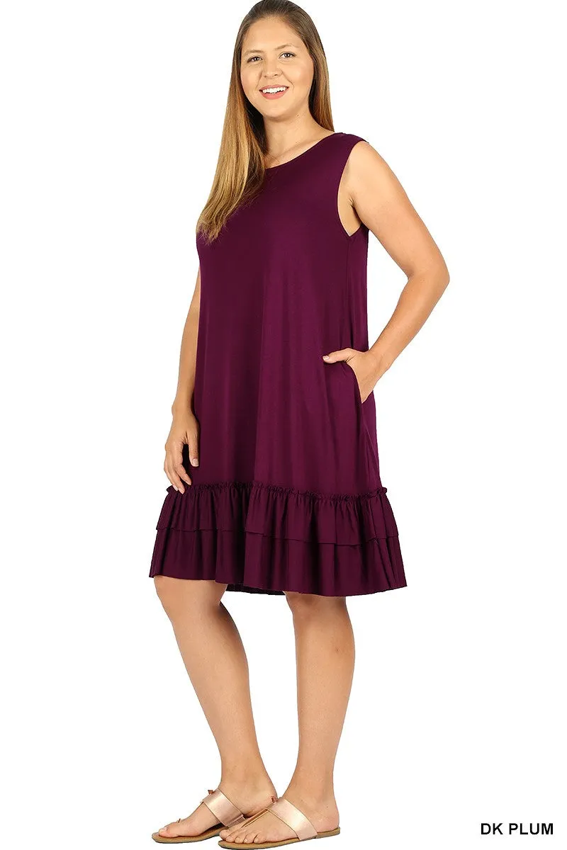 Midnight Bottom Ruffle Tank
