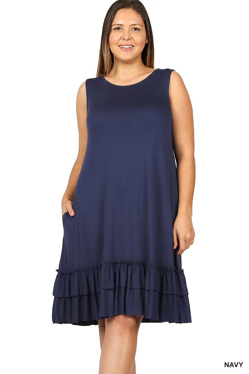 Midnight Bottom Ruffle Tank