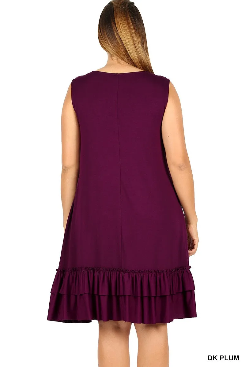 Midnight Bottom Ruffle Tank