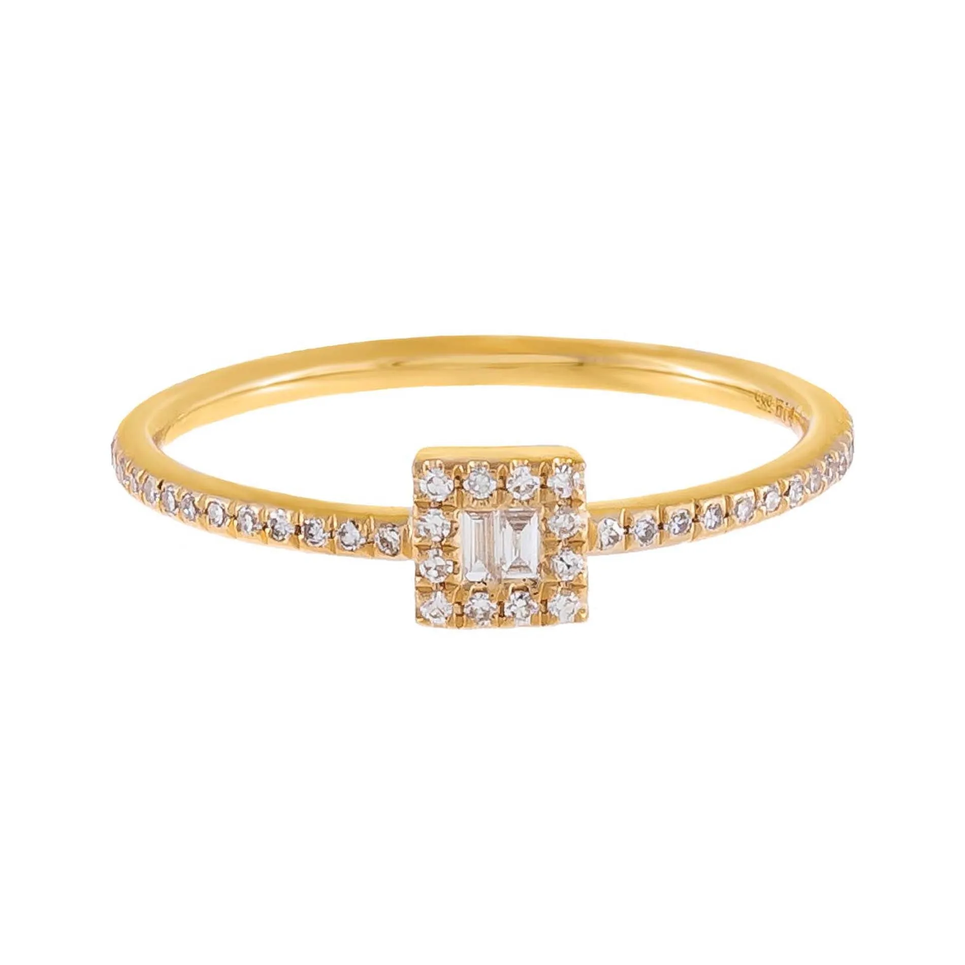 Mini Diamond Illusion Ring 14K