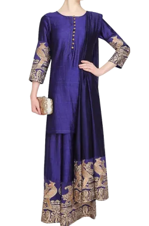 Mithu Embroidered Kurta and Palazzo Set