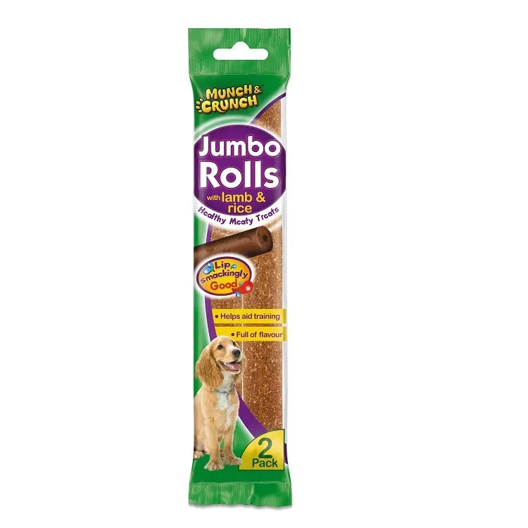 Munch Crunch Jumbo Rolls With Lamb & Rice 2pk