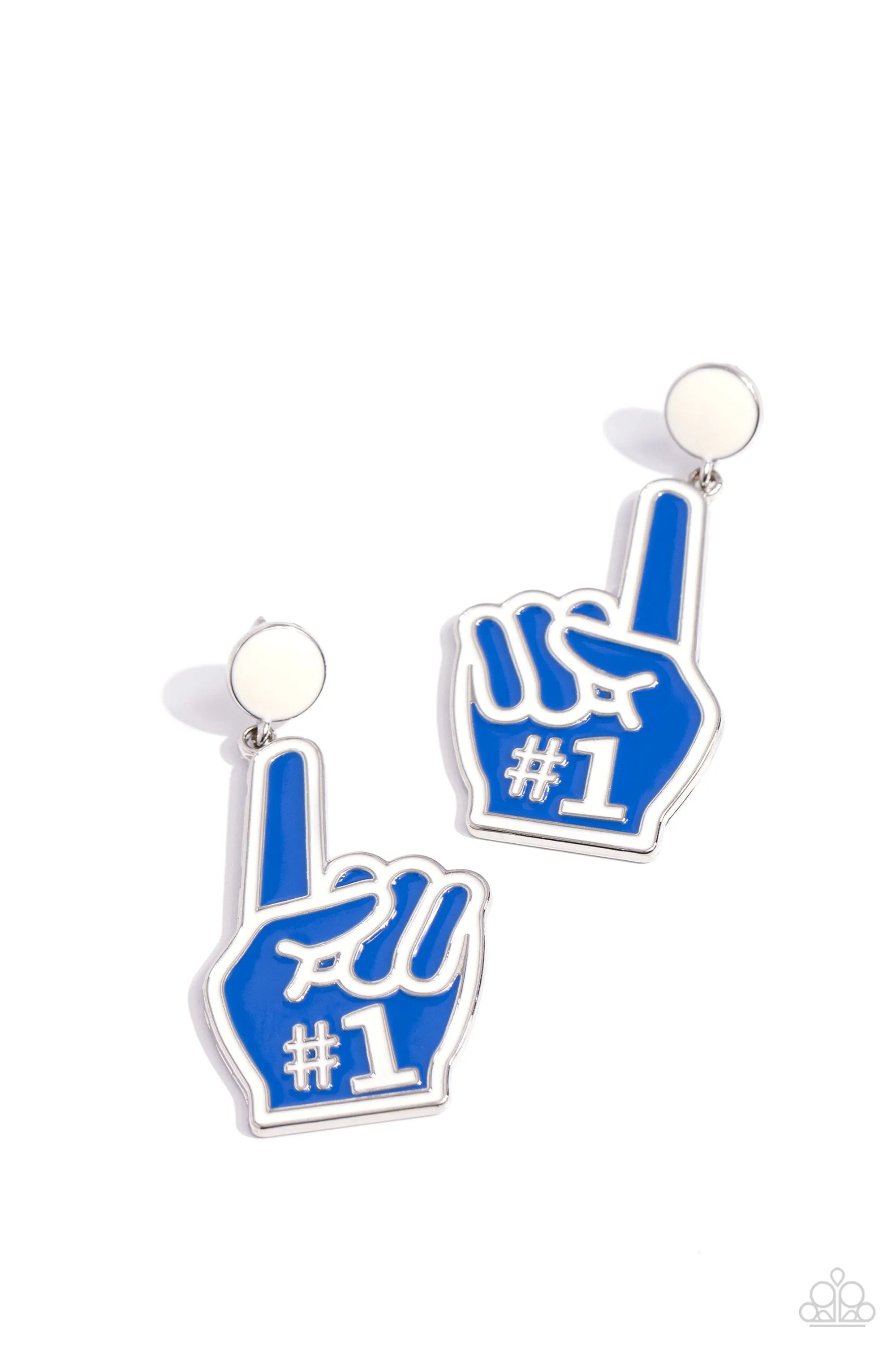 My Number One - Blue Post Earring