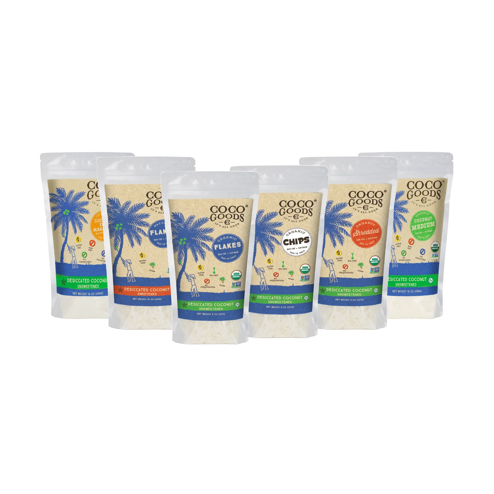 Natural Desiccated Coconut, Sweetened Flakes 16 oz, 2 Pack