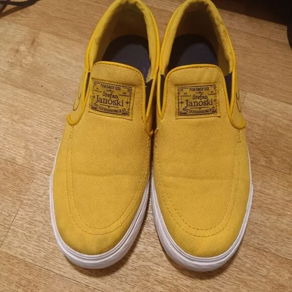 Nike Mens Stephan Janoski Yellow Skate Boarding Slip On Sneakers 6Y