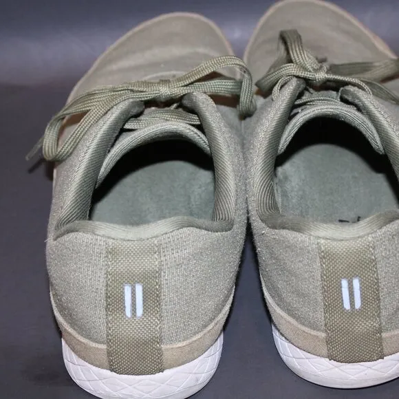 NoBull men’s size 12.5 olive military green sneakers mark shown on one shoe