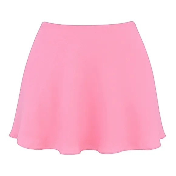 NWT House of CB Lil French Pink Floaty Mini Skirt in Dianthus Size L  / XL