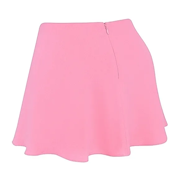 NWT House of CB Lil French Pink Floaty Mini Skirt in Dianthus Size L  / XL