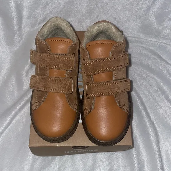 NWT NATURINO ALBUS VL Wool-lined sneakers in Cognac
