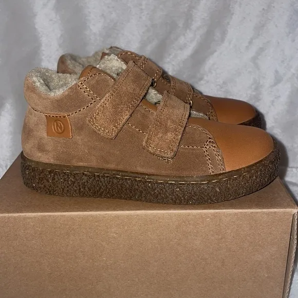 NWT NATURINO ALBUS VL Wool-lined sneakers in Cognac