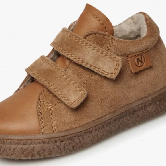 NWT NATURINO ALBUS VL Wool-lined sneakers in Cognac
