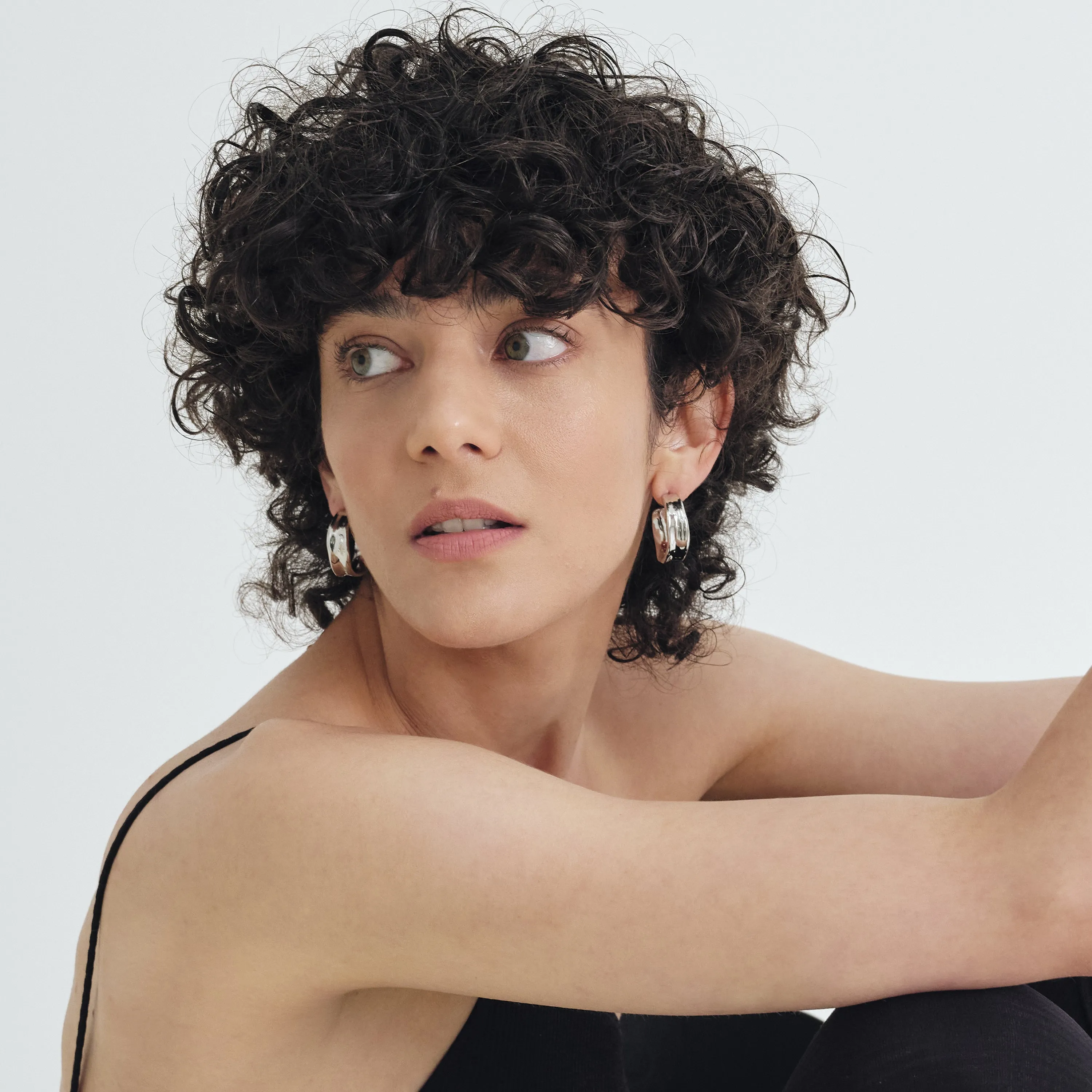 Organic Wide Hoop Earrings