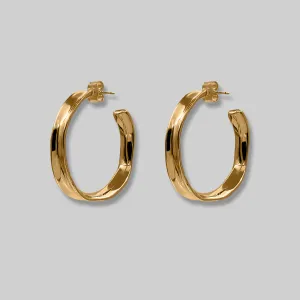 Organic Wide Hoop Earrings