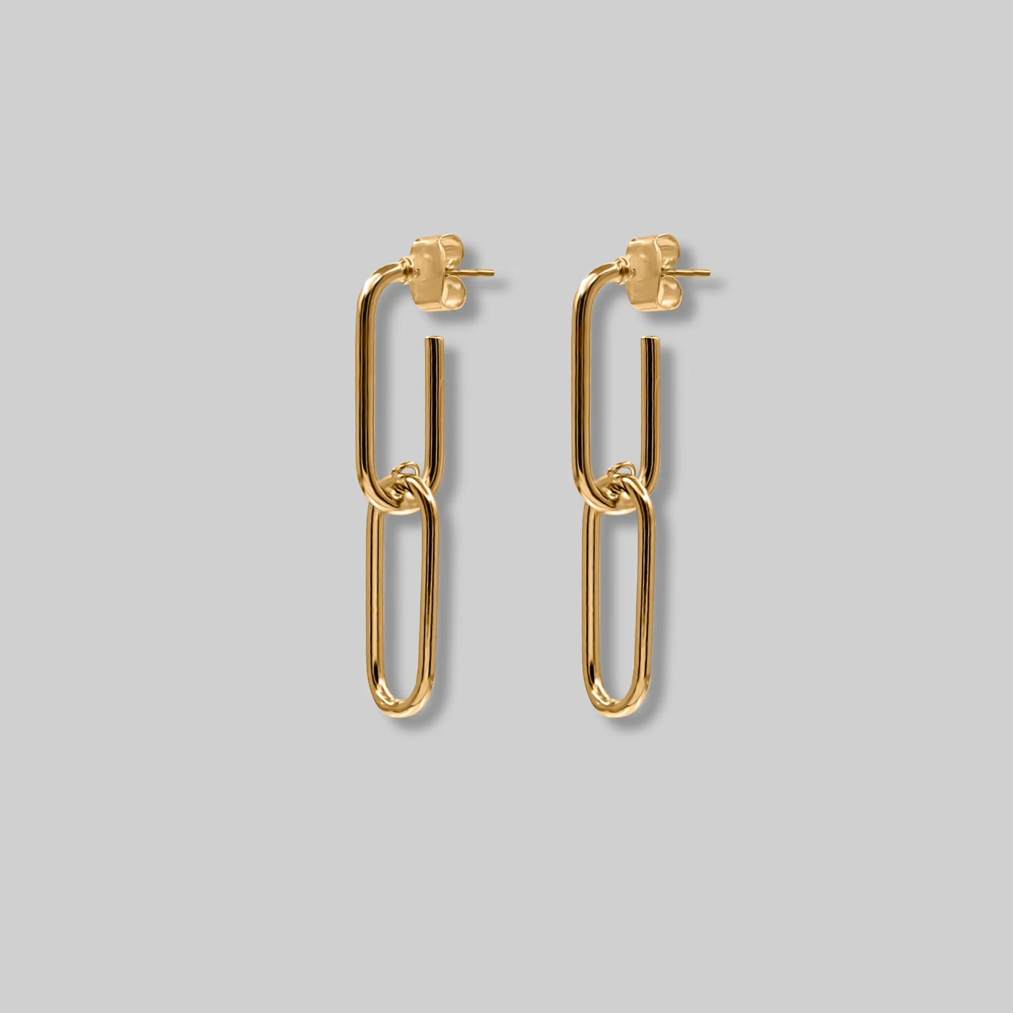 Paperclip Chain Drop Earrings