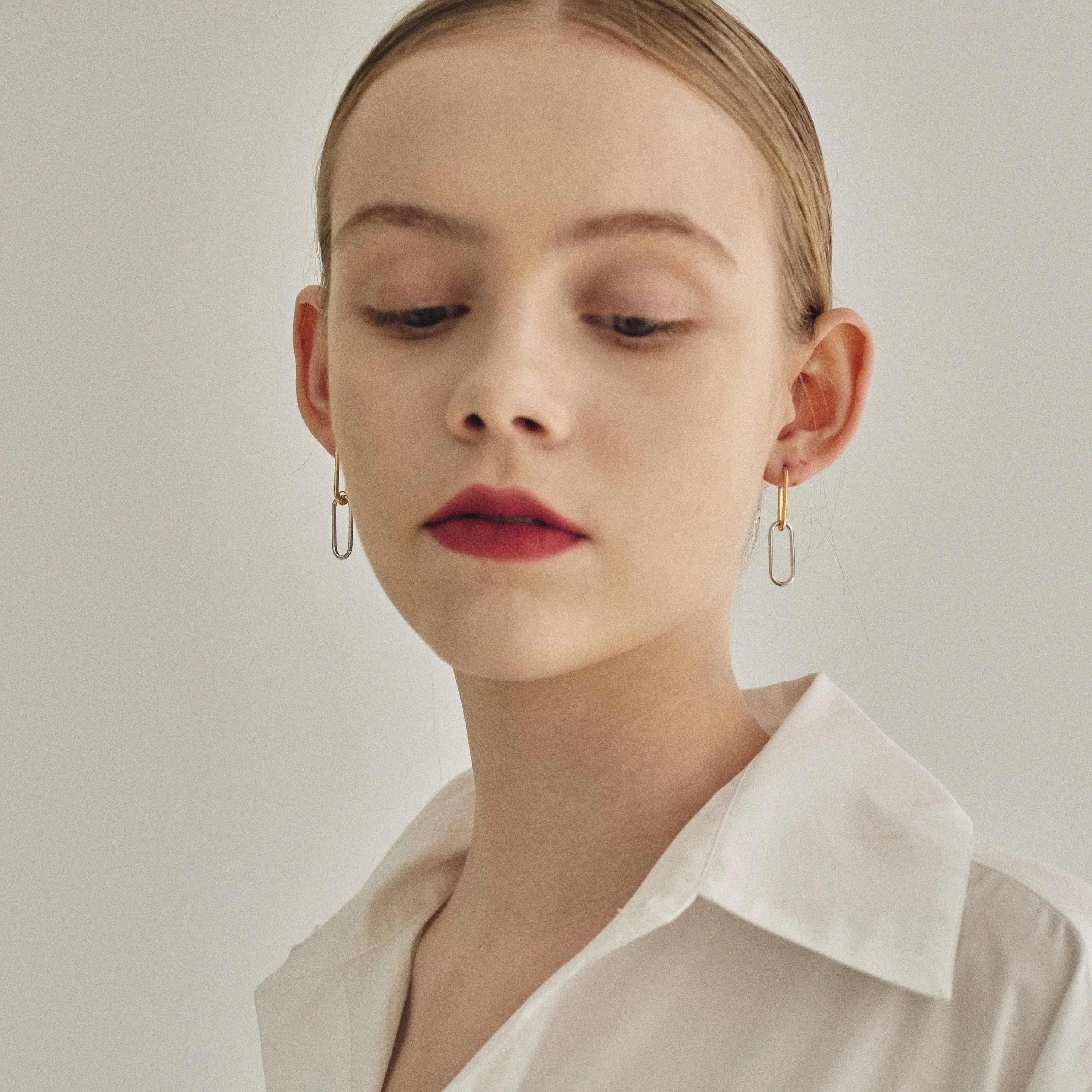 Paperclip Chain Drop Earrings