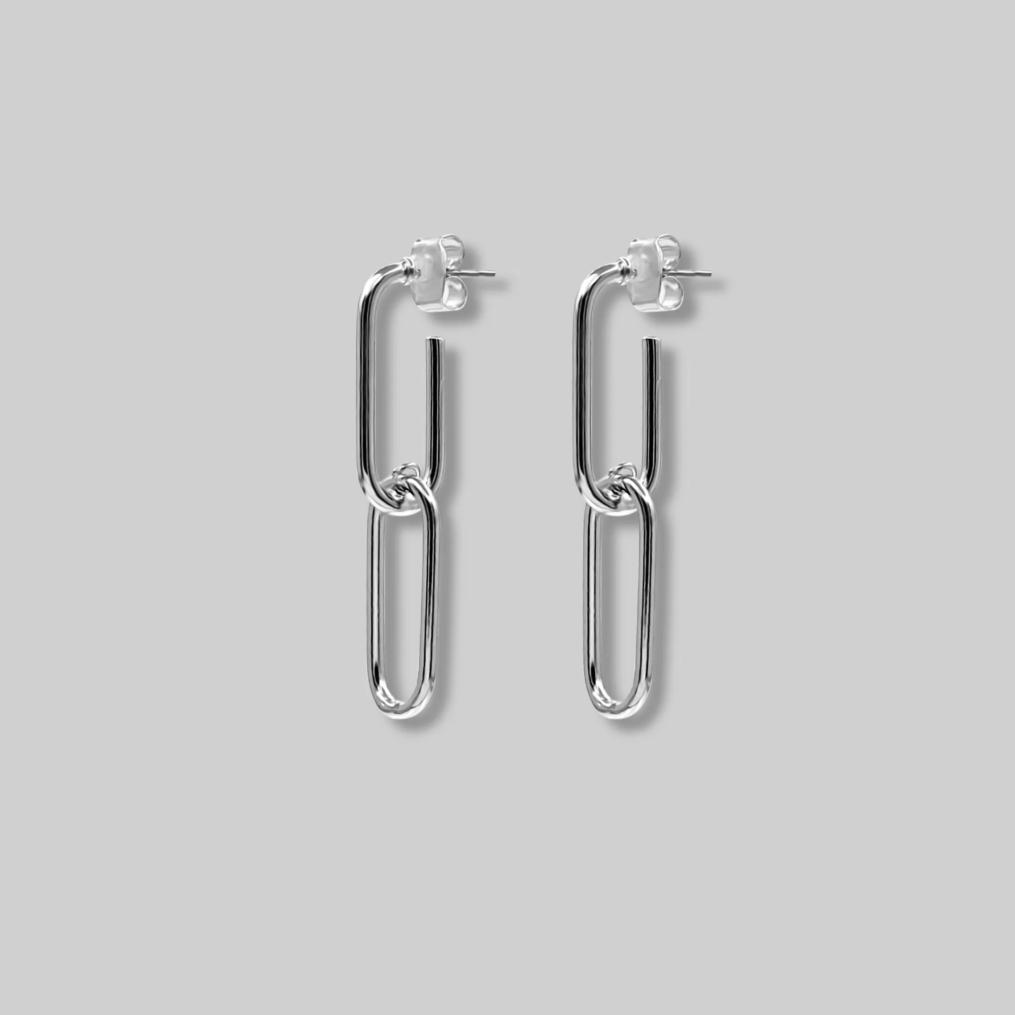 Paperclip Chain Drop Earrings