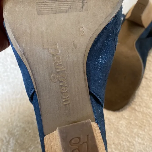 Paul Green suede peep toe heels