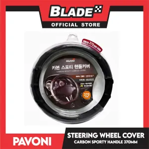 Pavoni Steering Wheel Cover Carbon Sporty 370mm Universal Fits For All Cars