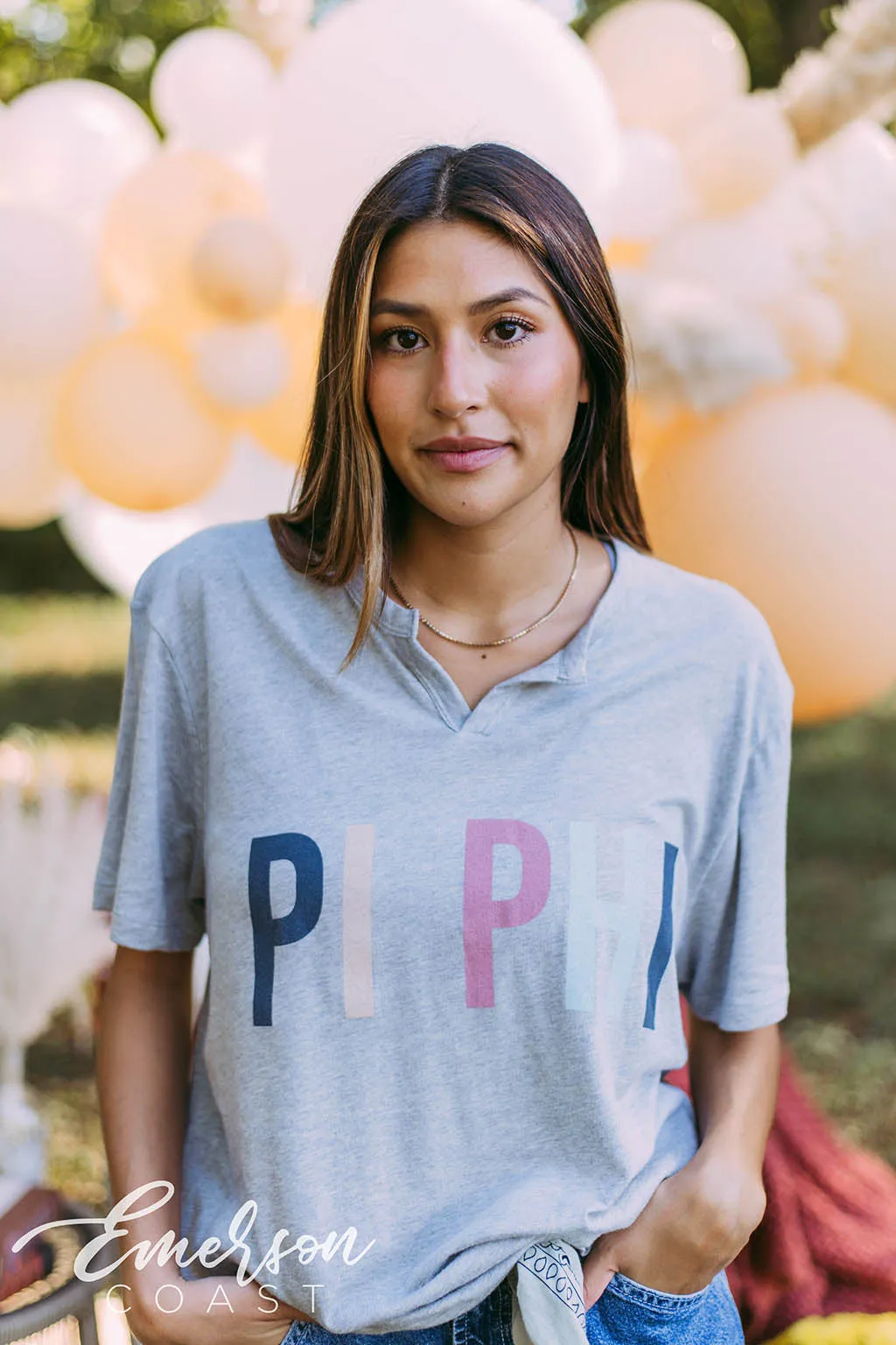 Pi Beta Phi Gray Recruitment Tee