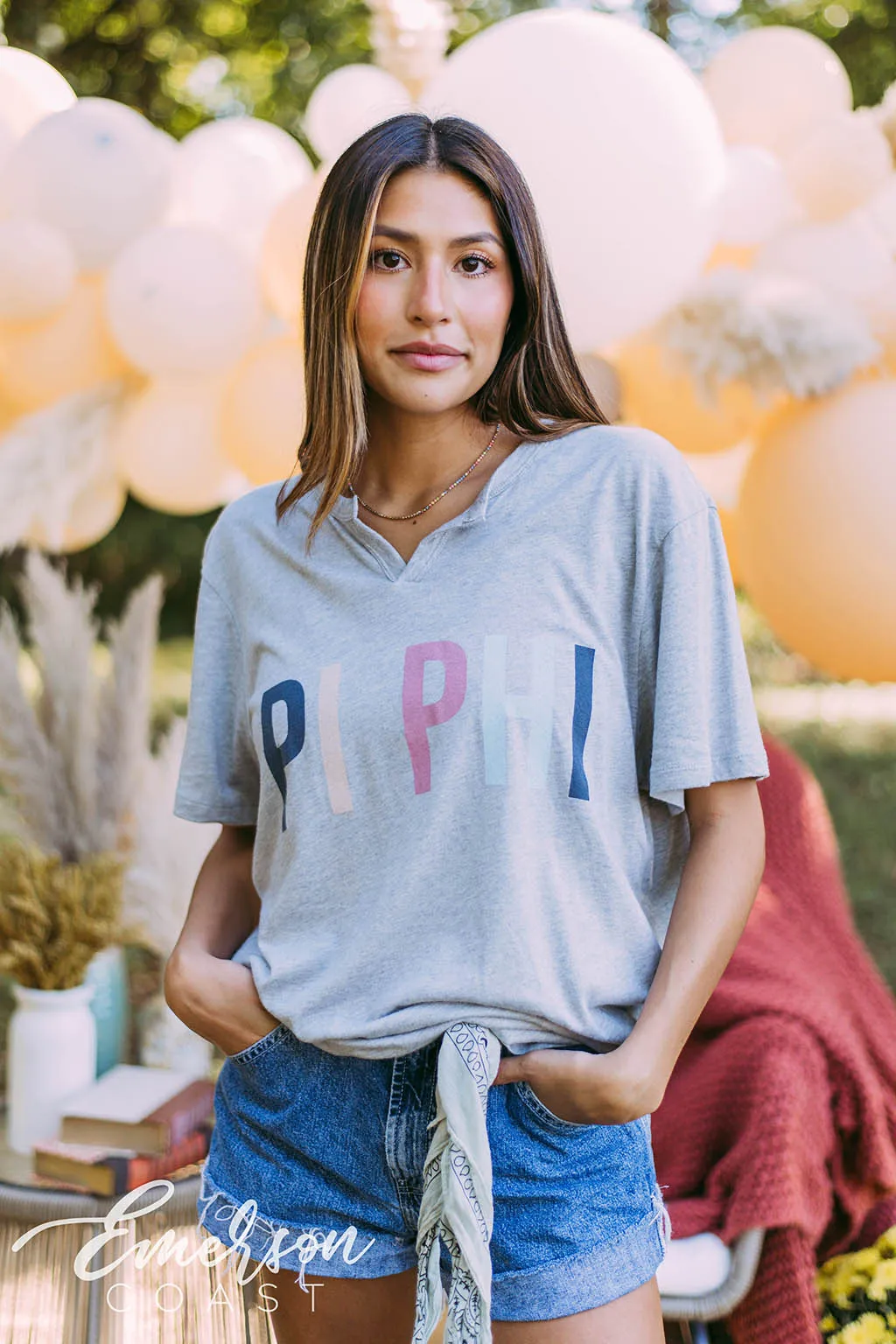 Pi Beta Phi Gray Recruitment Tee