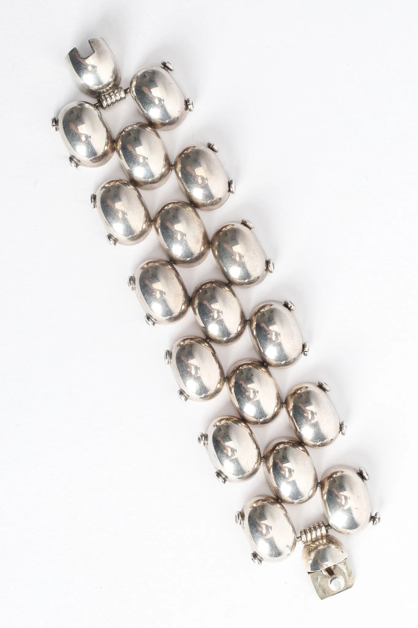 Pillow Ladder Sterling Silver Bracelet