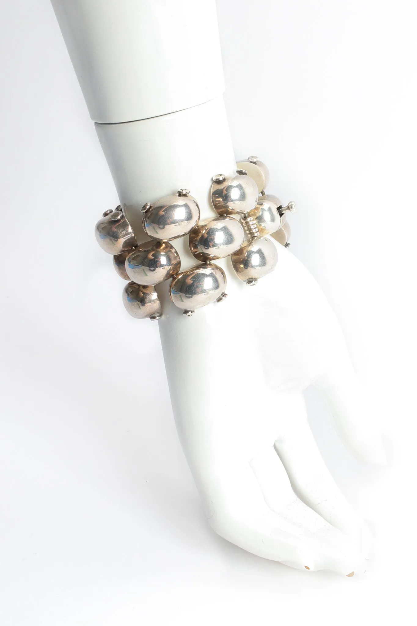Pillow Ladder Sterling Silver Bracelet