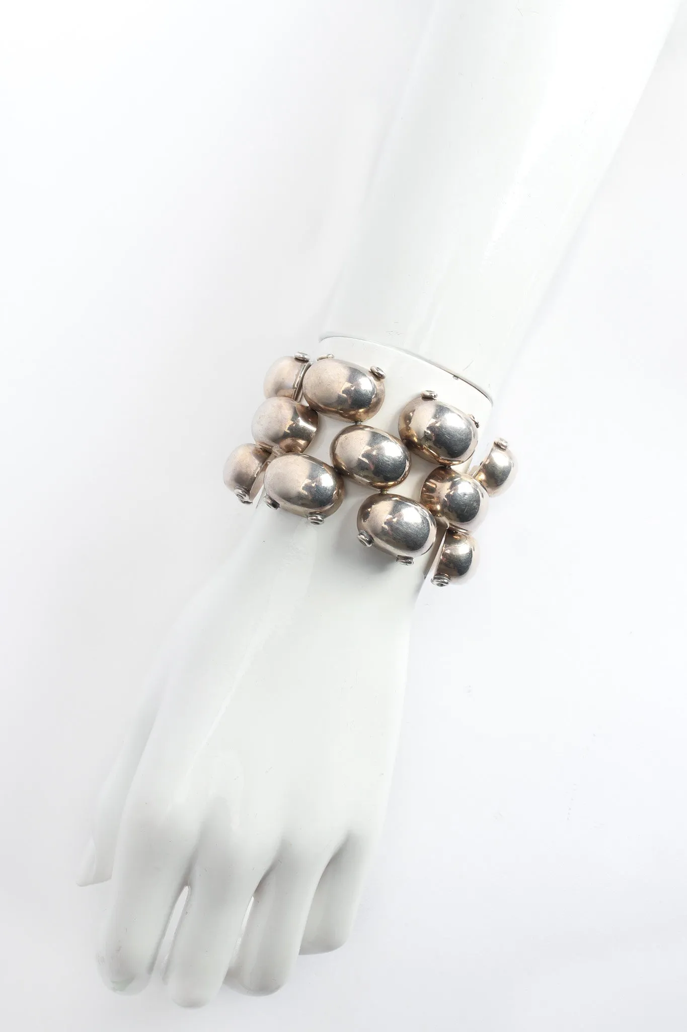 Pillow Ladder Sterling Silver Bracelet