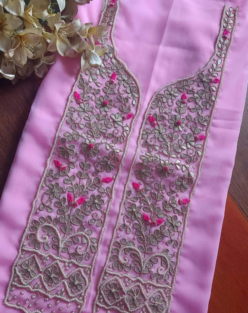 Pink Gota Patti Chanderi Kurti