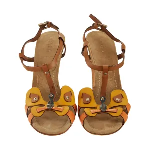 Prada Yellow Butterfly Heels
