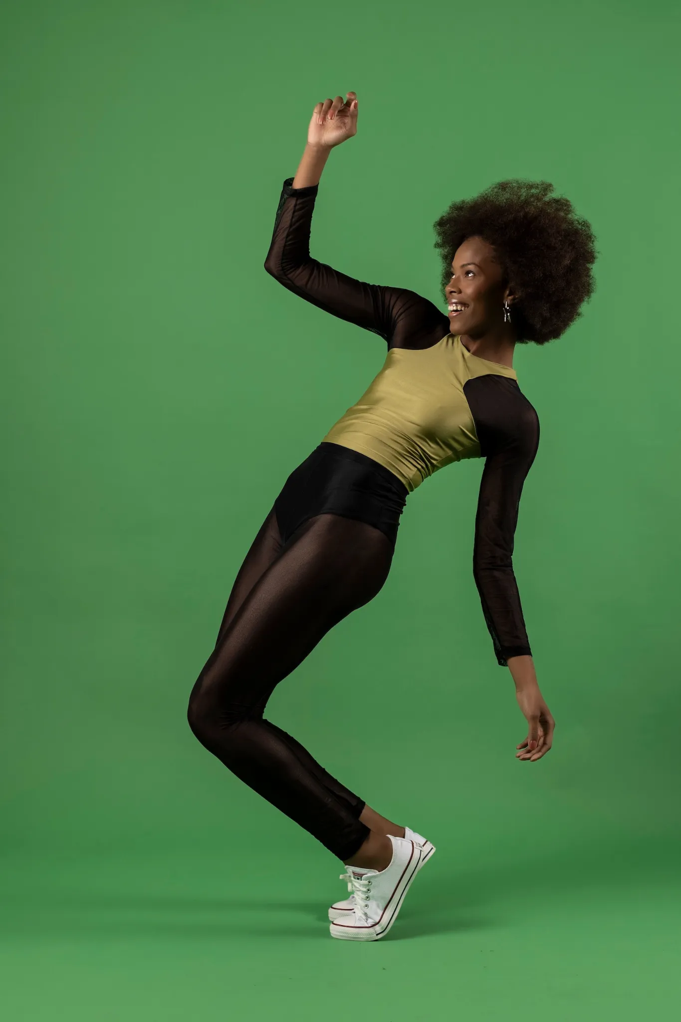 RACER BACK LONG SLEEVE TOP PISTACHE