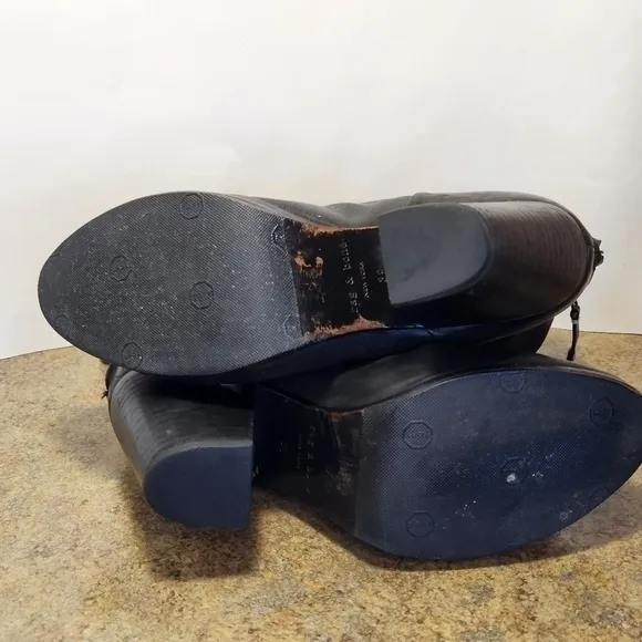 Rag and Bone Black Leather Booties Pumps Size‎ 9