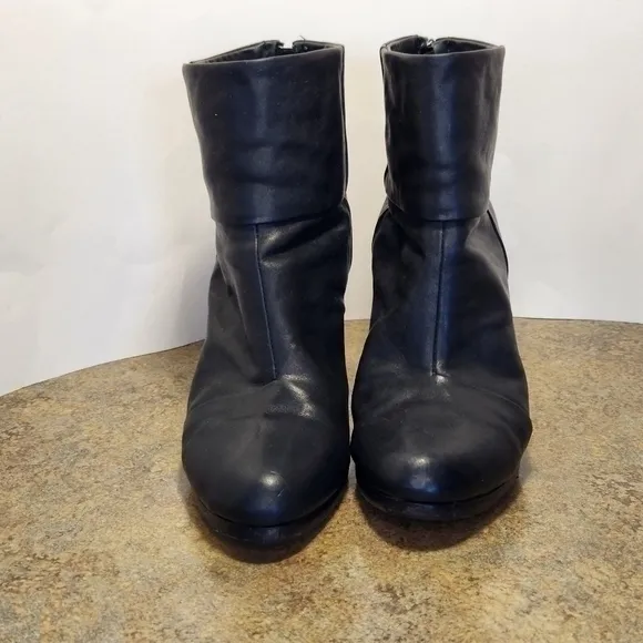 Rag and Bone Black Leather Booties Pumps Size‎ 9