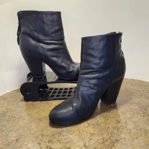 Rag and Bone Black Leather Booties Pumps Size‎ 9