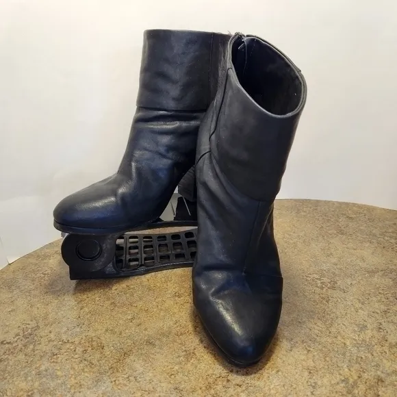 Rag and Bone Black Leather Booties Pumps Size‎ 9