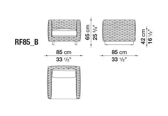 Ray Outdoor Fabric Armchair