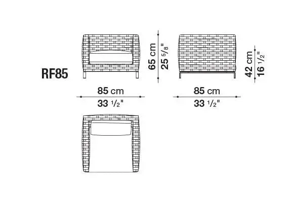 Ray Outdoor Fabric Armchair