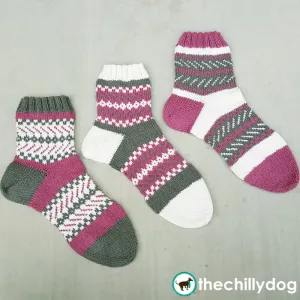 Resolutions Sock Trio: Knitting Pattern PDF