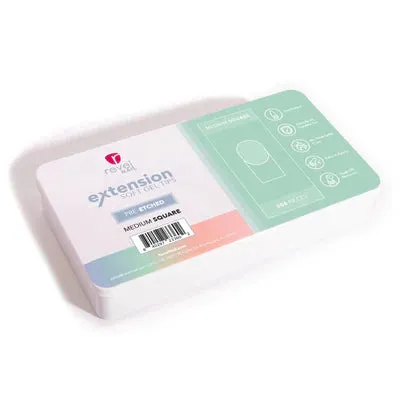 Revel - Full Cover | SOFT GEL NAIL EXTENSIONS | MEDIUM SQUARE 504pc (Pre-Etched)