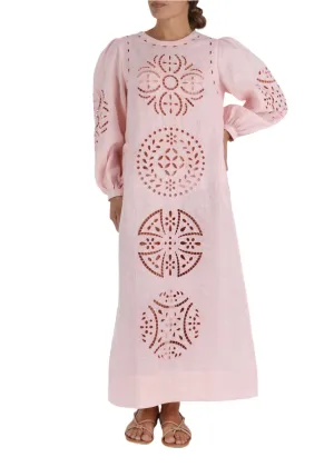 Richelieu Ukrainian Dress -Blush Pink