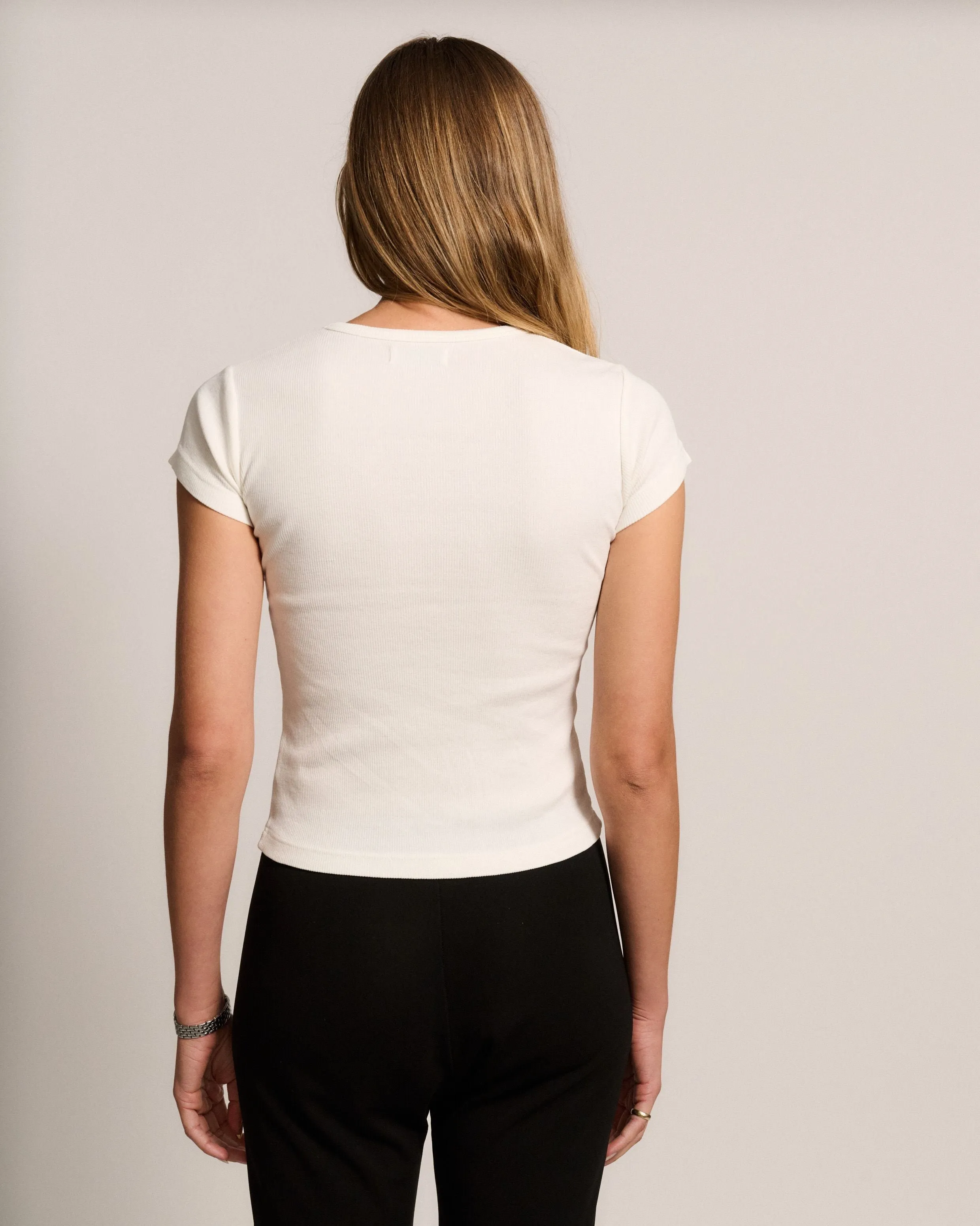RLT RIBBED TEE - WHITE