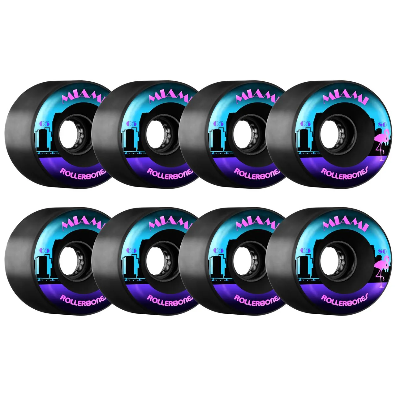Rollerbones Outdoor Wheels 8 Pack - Miami