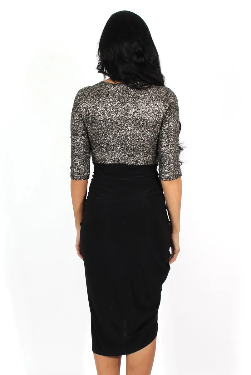 Rosanna Black Cross Front Dress
