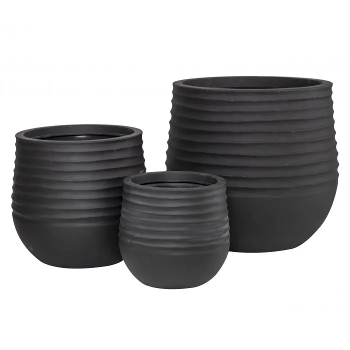 Ryker Stonelite Planter Black 490mm