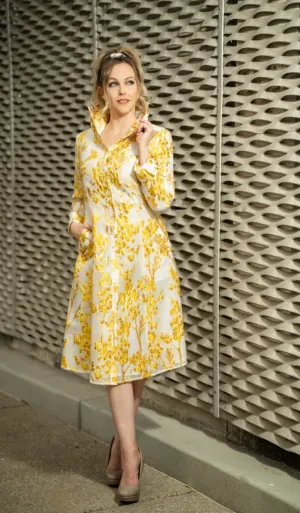 S24013 - Brocade A-Line Dress