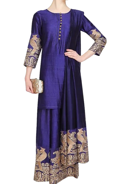 SAMPLE SALE: Mithu Embroidered Kurta and Palazzo Set