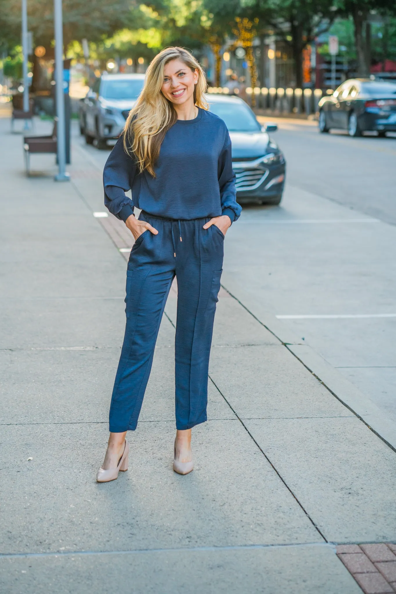 Satin Drawstring Pants