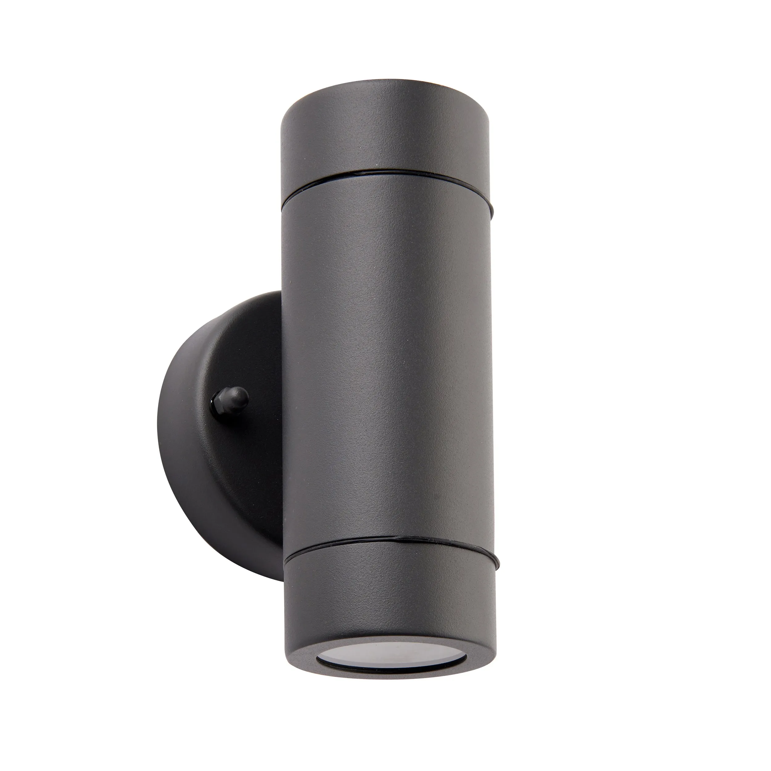 Saxby 94792 Palin 2lt wall IP44 7W Anthracite grey & clear glass 2 x 7W LED GU10 (Required)
